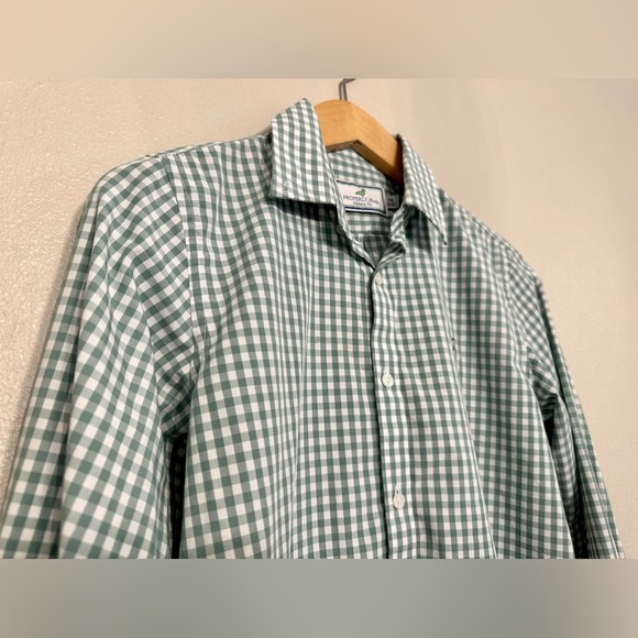 Green Checkered Kids Button Down Shirt - Picture 3 of 7
